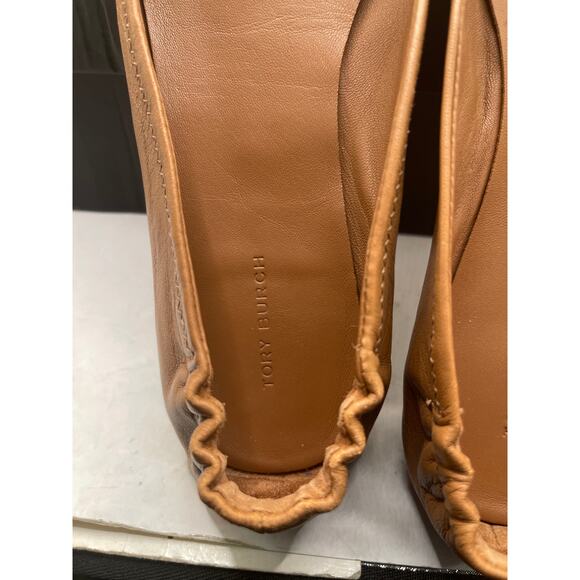 Tory Burch Reva Travel Leather Ballet Flats Size 8.5 M - Picture 7 of 10